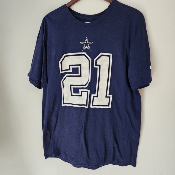 The Nike Tee Number 21 Ezekiel Elliott Dallas Cowboys Tee Shirt Size XL - Picture 1 of 6